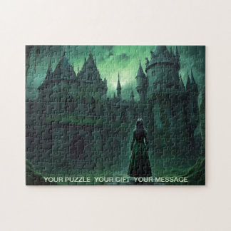 Puzzle Maison verte gothique d'ombres et d'élégance