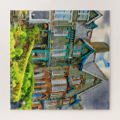 Puzzle Maison victorienne à Keswick peinte en aquarelle (Horizontal)