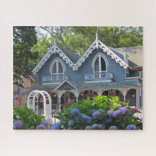 Puzzle Maison victorienne en bleu - Martha's Vineyard (Horizontal)
