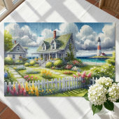 Puzzle Maisonnette avec vue sur le phare