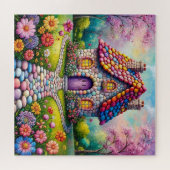 Puzzle Maisonnette Fantaisiste Avec Jardin De Fleurs Vibr (Horizontal)