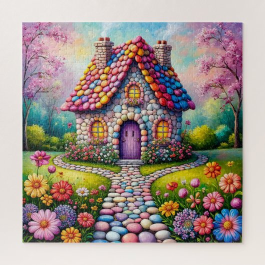 Puzzle Maisonnette Fantaisiste Avec Jardin De Fleurs Vibr (Vertical)