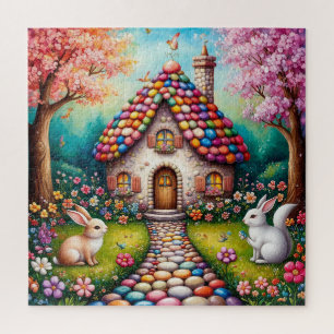 Puzzle Maisonnette Fantaisiste Avec Lapins