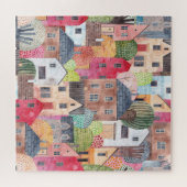 Puzzle Maisons Abstraites : Aquarelle Arrière - plan sans (Horizontal)