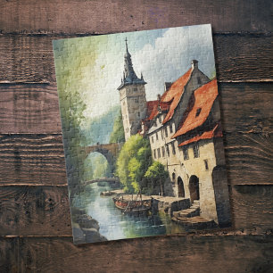 Puzzle Maisons au bord de la rivière
