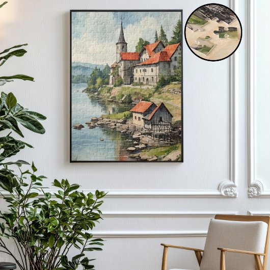 Puzzle Maisons au bord de la rivière