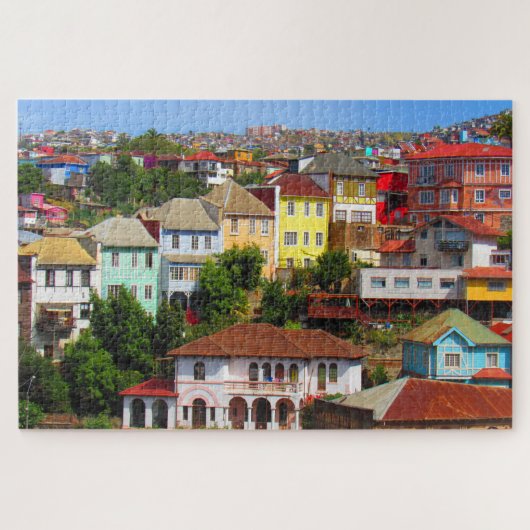 Puzzle maisons colorées (Horizontal)