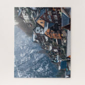 Puzzle Maisons construites dans la montagne neigeuse (Vertical)