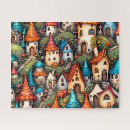 Puzzle Maisons de Conte de Fées Fantaisistes (Horizontal)