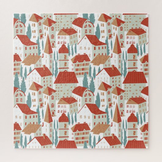 Puzzle Maisons De Ville : Illustration Sans Faille (Vertical)