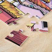 Puzzle Maisons Homes Colorful Cartoon Collage (Côté)