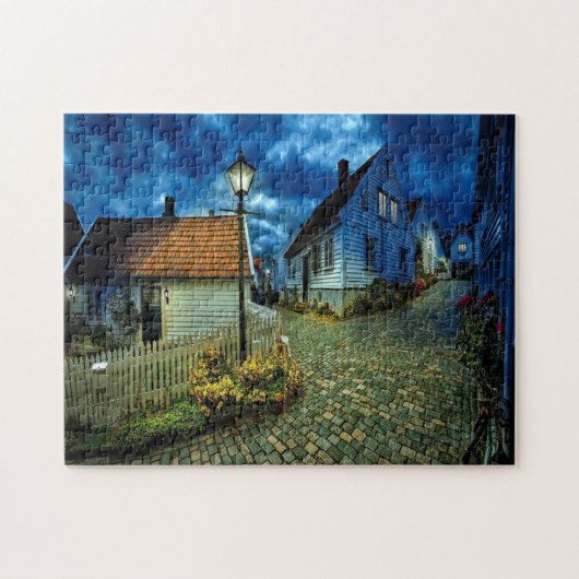 Puzzle Maisons sur routes de pierre (Horizontal)