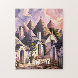 Puzzle Maisons Trulli Alberobello Italie Aquarelle Person