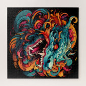 Puzzle Majesté du Dragon Oriental Moderne (Horizontal)