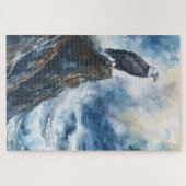 Puzzle Majestic Bald Eagle surplombant l'océan (Horizontal)