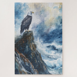 Puzzle Majestic Bald Eagle surplombant l'océan
