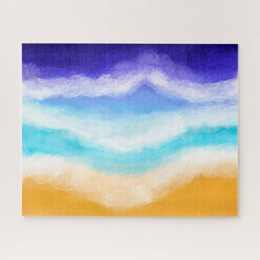 Puzzle Majestic Bleue et Turquoises vagues sur le littora (Horizontal)