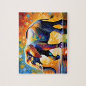 Puzzle Majestic Colorful Eléphant Abstrait (Vertical)