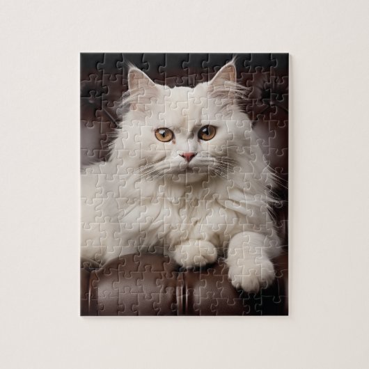Puzzle Majestic white cat (Vertical)