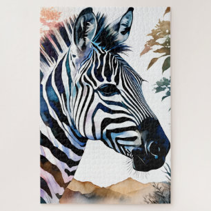 Puzzle Majestic Zebra en aquarelle