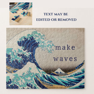 Puzzle "Make Waves" Hokusai Vintage Japanese Art