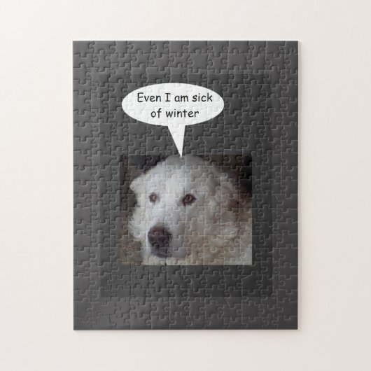 Puzzle Malade de Grands Pyrénées de l'hiver (Vertical)