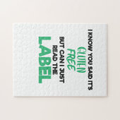 Puzzle Maladie Celiaque Gluten Libre Lire Le Étiquette Gl (Horizontal)