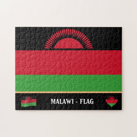 Puzzle Malawi Drapeau & Malawi Pays / Malawi (Horizontal)