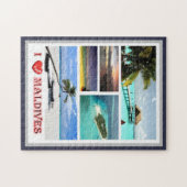 Puzzle Maldives - I Love - (Horizontal)