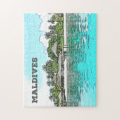 Puzzle Maldives personnalisées (Vertical)