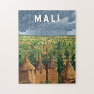 Puzzle Mali Illustration Voyage Art Vintage