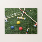 Puzzle Mallets et balles de croquet de pelouse Jigsaw Puz (Horizontal)
