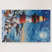 Puzzle Maltese Christmas Lighthouse Holiday (Horizontal)