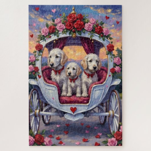 Puzzle Maltese Dog Valentine's Day  (Vertical)