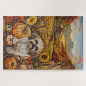 Puzzle Malti Tzu Chien Moisson d'automne Thankgiving (Horizontal)