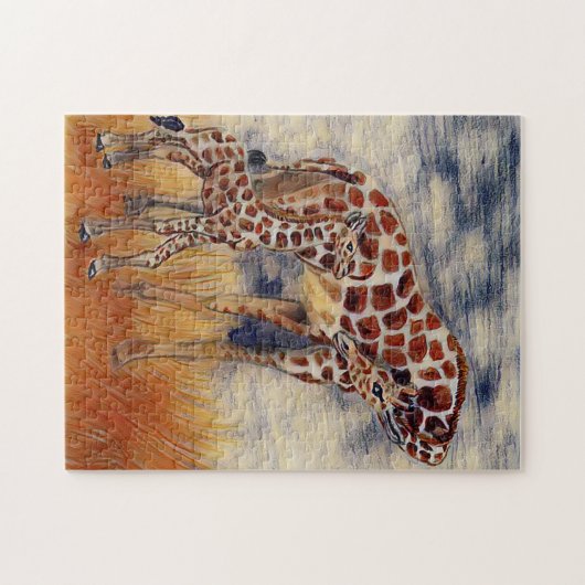 Puzzle Mama Giraffe 🦒 Et Bébé (Horizontal)