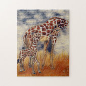 Puzzle Mama Giraffe 🦒 Et Bébé (Vertical)