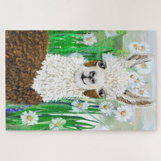 Puzzle Mama Llama et Daisies (Horizontal)