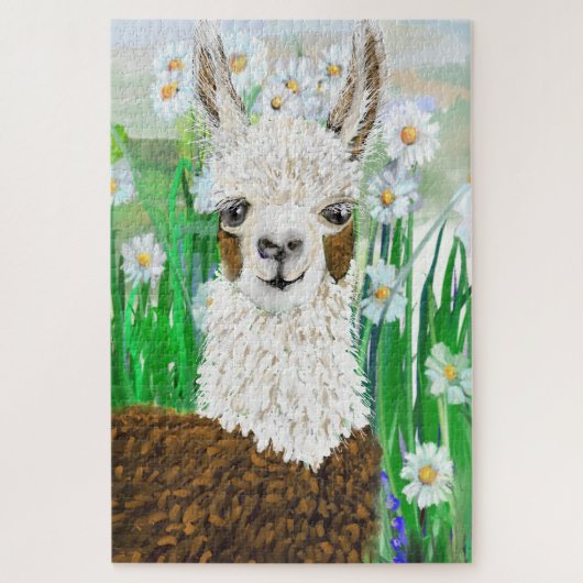 Puzzle Mama Llama et Daisies (Vertical)