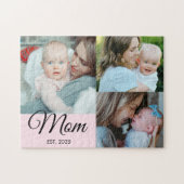 Puzzle Maman a établi un script noir 3 Photo Cadeau (Horizontal)