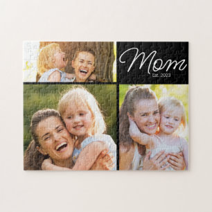 Puzzle Maman a fondé 3 Photo Script Noir