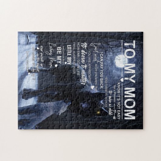Puzzle Maman Cadeaux | Lettre À Ma Mère Amour Du Fils (Horizontal)