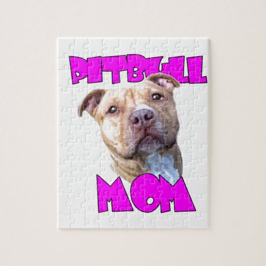 Puzzle Maman de chien de Pitbull (Vertical)