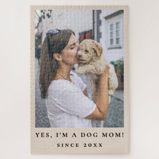 Puzzle Maman de chien personnalisée drôle depuis l'année