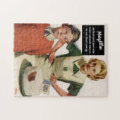 Puzzle Maman en colère et gâteau en ruine — Vintage Funny (Horizontal)