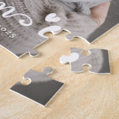 Puzzle Maman est année coeurs superposer photo (Côté)