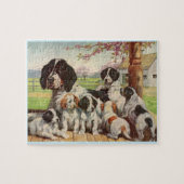Puzzle maman et chiots de springer spaniel (Horizontal)