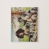 Puzzle maman et chiots de springer spaniel (Vertical)