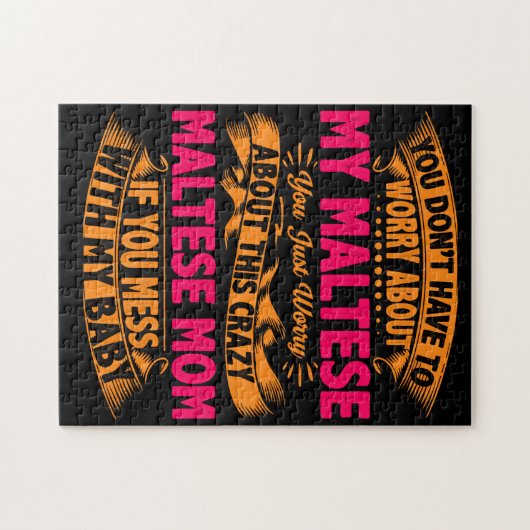 Puzzle Maman Maltaise folle (Horizontal)