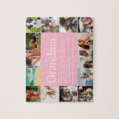 Puzzle Mamie, Mamie, Nana Définition 14 Photo Rose (Vertical)